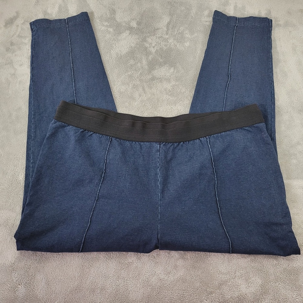 Style & Co 3X Blue Denim Pull On Pants Straight Leg Stretch Plus Size 29" Inseam